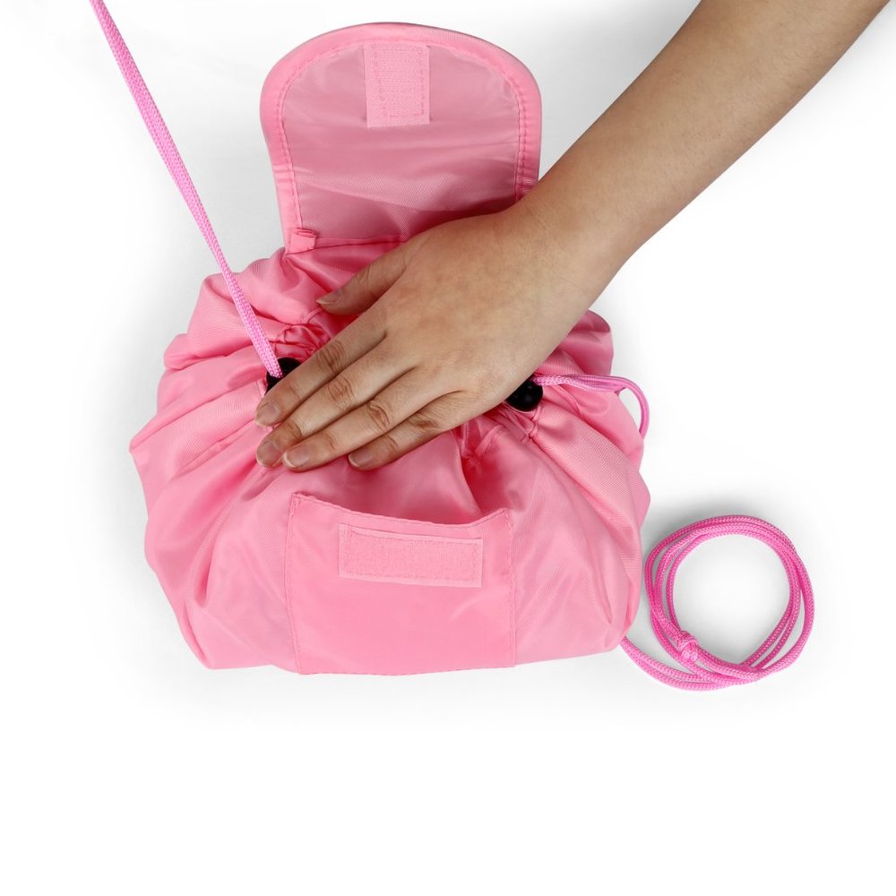 Black Drawstring Makeup Bag Drawstring Cosmetic &… - image 5